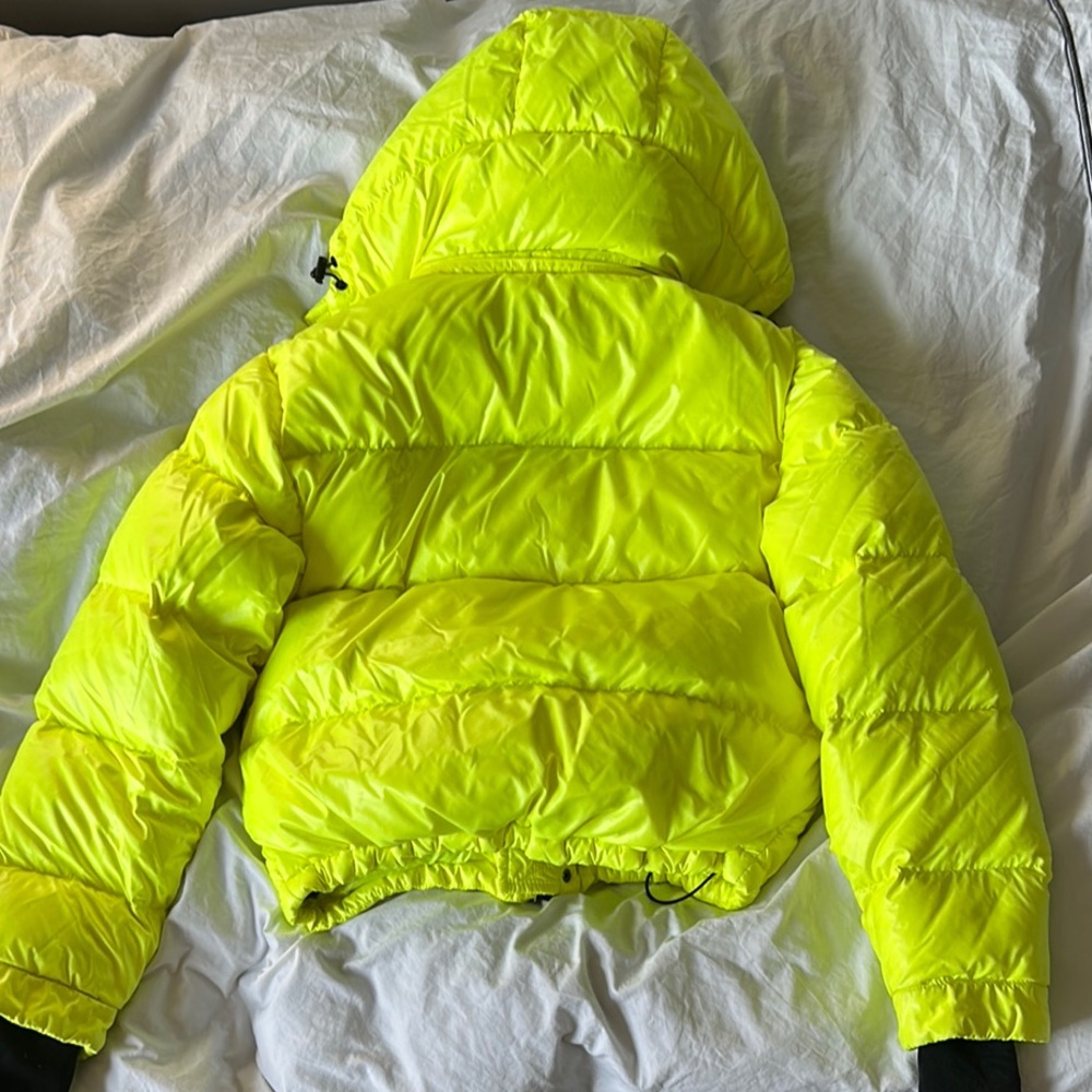 Aritzia Neon Yellow Super Coat - Picture 2 of 3